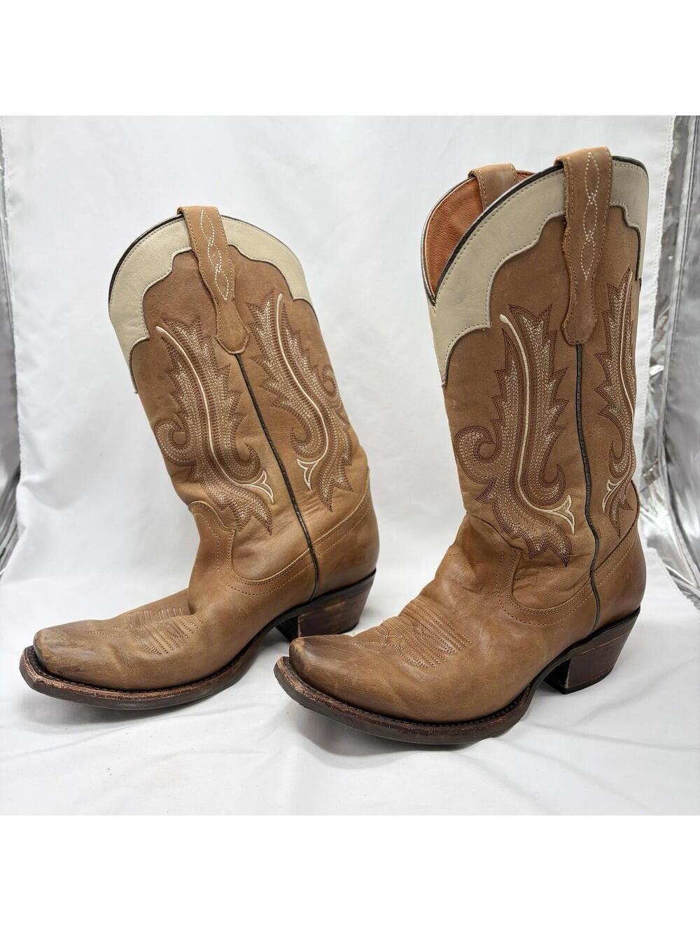 Idyllwind Miranda Lambert Lindale Brown Square Toe Leather Cowboy Boots Sz 7.5B - Picture 2 of 13